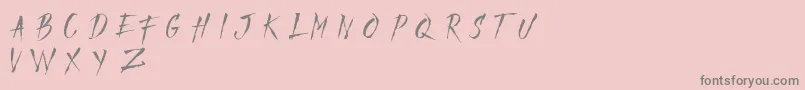 フォントMadfaithDemo – ピンクの背景に灰色の文字