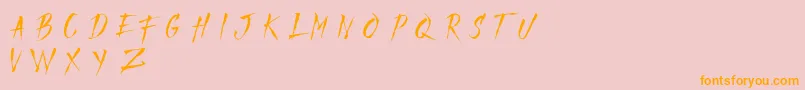 MadfaithDemo Font – Orange Fonts on Pink Background
