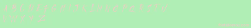 MadfaithDemo Font – Pink Fonts on Green Background
