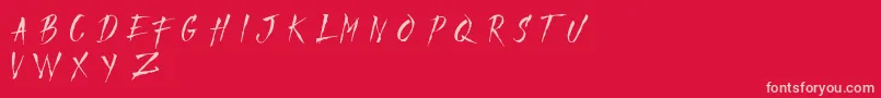 MadfaithDemo Font – Pink Fonts on Red Background
