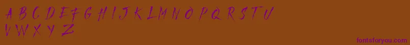 MadfaithDemo Font – Purple Fonts on Brown Background