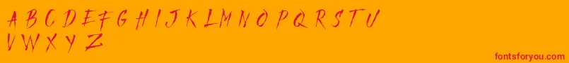MadfaithDemo Font – Red Fonts on Orange Background