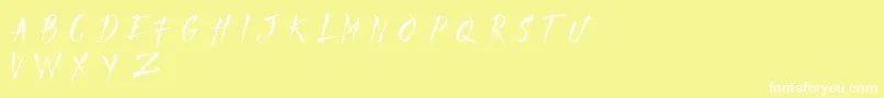 MadfaithDemo Font – White Fonts on Yellow Background
