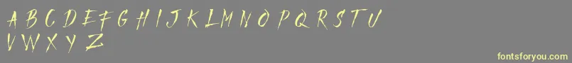 MadfaithDemo Font – Yellow Fonts on Gray Background