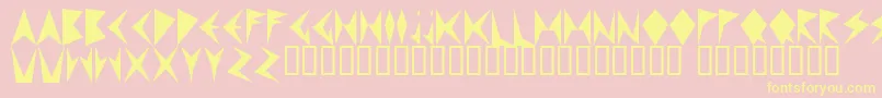 Mndpf Font – Yellow Fonts on Pink Background