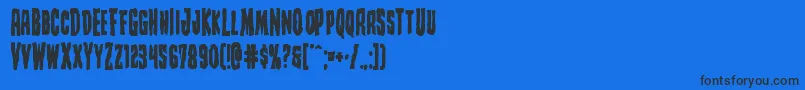 Creepycrawlersbold Font – Black Fonts on Blue Background