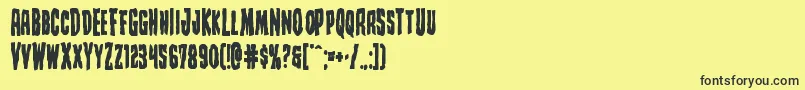 Creepycrawlersbold Font – Black Fonts on Yellow Background