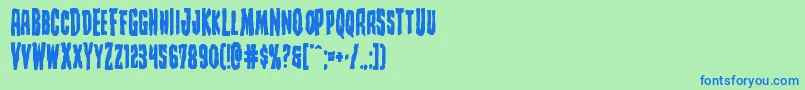 Creepycrawlersbold-fontti – siniset fontit vihreällä taustalla