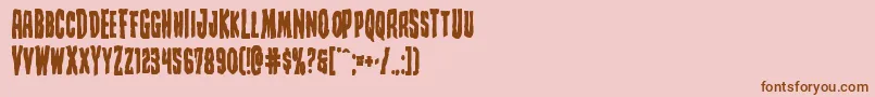 Creepycrawlersbold Font – Brown Fonts on Pink Background