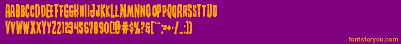 Creepycrawlersbold Font – Orange Fonts on Purple Background