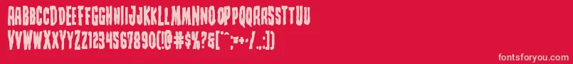 Creepycrawlersbold Font – Pink Fonts on Red Background
