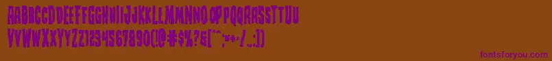 Creepycrawlersbold Font – Purple Fonts on Brown Background