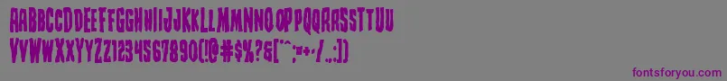Creepycrawlersbold Font – Purple Fonts on Gray Background