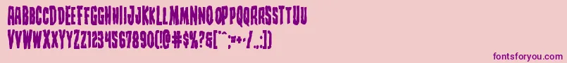 Creepycrawlersbold Font – Purple Fonts on Pink Background