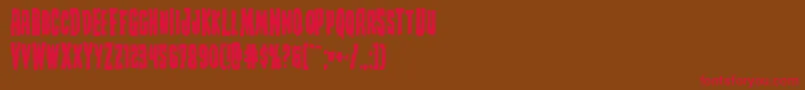 Creepycrawlersbold Font – Red Fonts on Brown Background