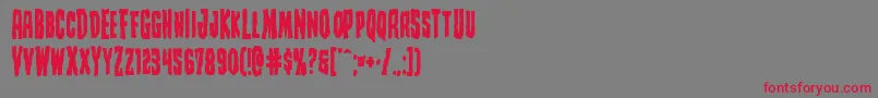 フォントCreepycrawlersbold – 赤い文字の灰色の背景