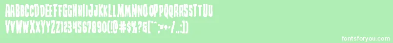Creepycrawlersbold Font – White Fonts on Green Background