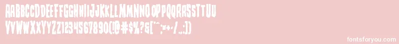 Шрифт Creepycrawlersbold – белые шрифты на розовом фоне