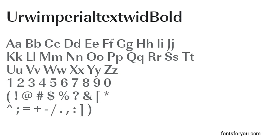 Fuente UrwimperialtextwidBold - alfabeto, números, caracteres especiales