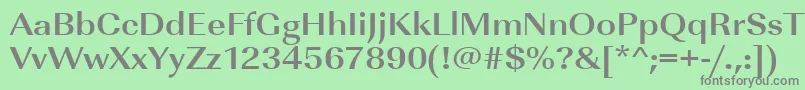 フォントUrwimperialtextwidBold – 緑の背景に灰色の文字