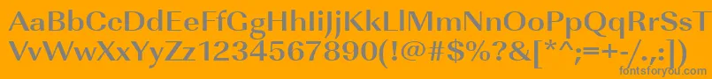 UrwimperialtextwidBold Font – Gray Fonts on Orange Background