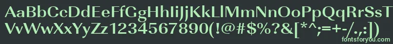 Шрифт UrwimperialtextwidBold – зелёные шрифты на чёрном фоне