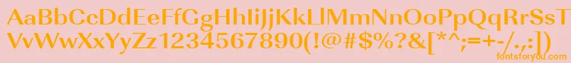 UrwimperialtextwidBold Font – Orange Fonts on Pink Background