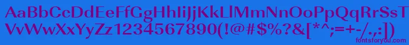 UrwimperialtextwidBold Font – Purple Fonts on Blue Background