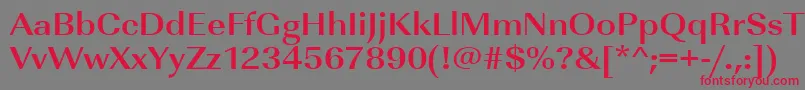 UrwimperialtextwidBold Font – Red Fonts on Gray Background