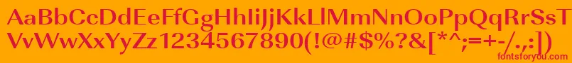 UrwimperialtextwidBold Font – Red Fonts on Orange Background