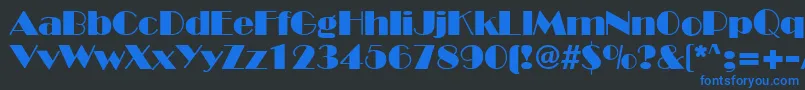 BroadwayRegular Font – Blue Fonts on Black Background