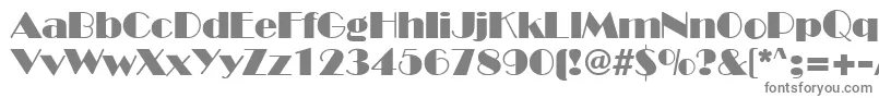 フォントBroadwayRegular – 白い背景に灰色の文字