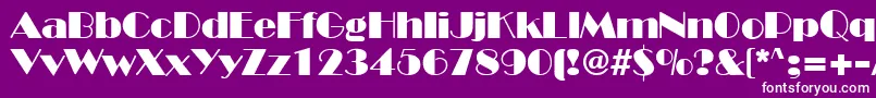 BroadwayRegular Font – White Fonts on Purple Background