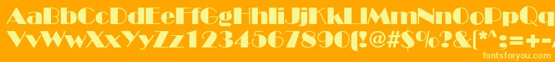 More about BroadwayRegular Font BroadwayRegular Font – Yellow Fonts on Orange Background