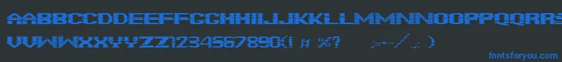 FonteBrick Font – Blue Fonts on Black Background