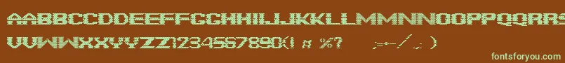 FonteBrick Font – Green Fonts on Brown Background