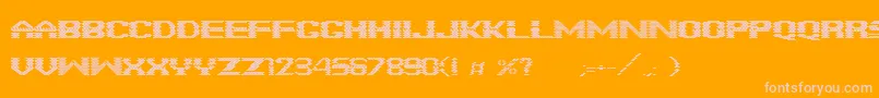 FonteBrick Font – Pink Fonts on Orange Background