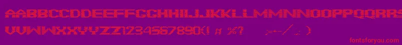 FonteBrick Font – Red Fonts on Purple Background