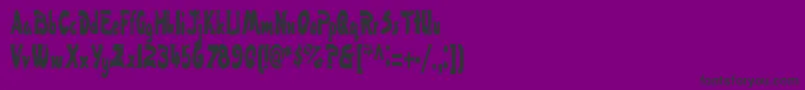 フォントFlatRegular – 紫の背景に黒い文字