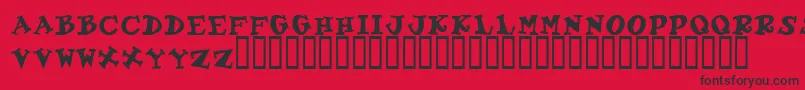 GadzooxBold Font – Black Fonts on Red Background