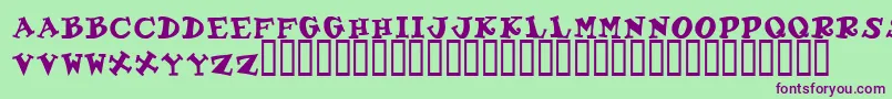 GadzooxBold Font – Purple Fonts on Green Background