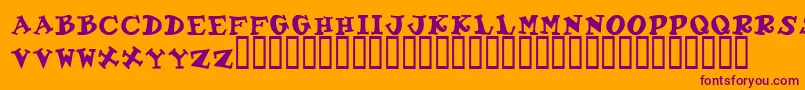 fuente GadzooxBold – Fuentes Moradas Sobre Fondo Naranja