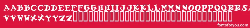 GadzooxBold Font – White Fonts on Red Background