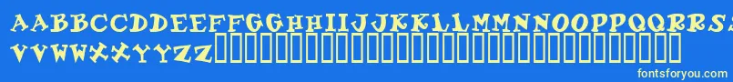 GadzooxBold Font – Yellow Fonts on Blue Background