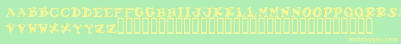 GadzooxBold Font – Yellow Fonts on Green Background