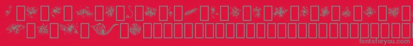 Zendingone-Schriftart – Graue Schriften auf rotem Hintergrund