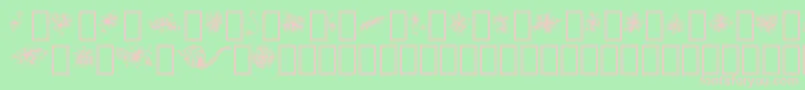 Zendingone Font – Pink Fonts on Green Background