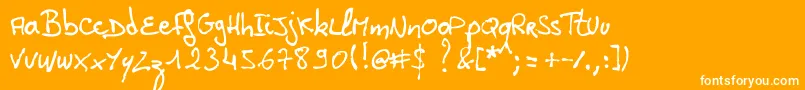 LaurentHwByOooN3oOoo Font – White Fonts on Orange Background