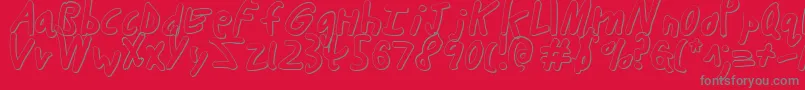 Buttons3D Font – Gray Fonts on Red Background