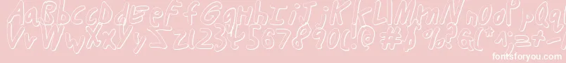 Buttons3D Font – White Fonts on Pink Background